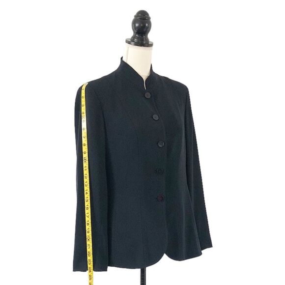 Jones New York Women’s Midnight Navy Blue Ribbed Mandarin Collar Jacket Size 10 - Picture 3 of 11